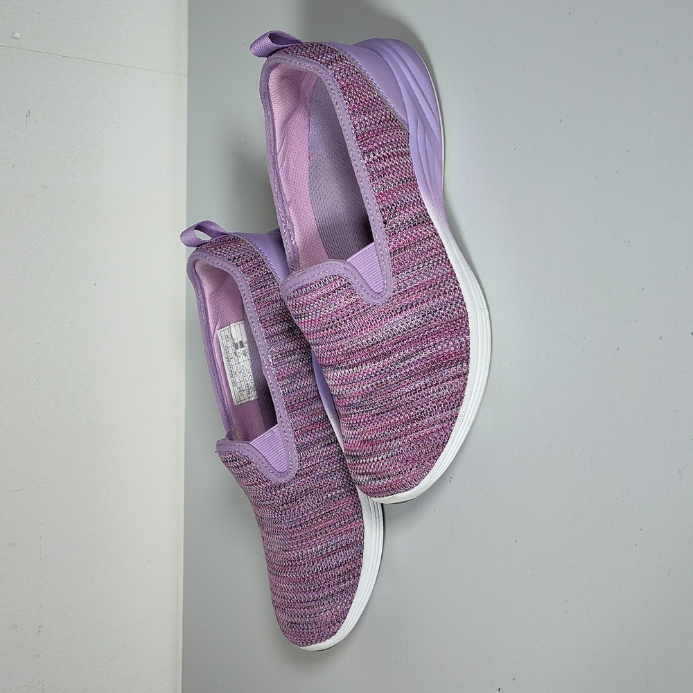 Vionic Delaney purple slip‎ on no lace sneakers walking shoes 7 wide